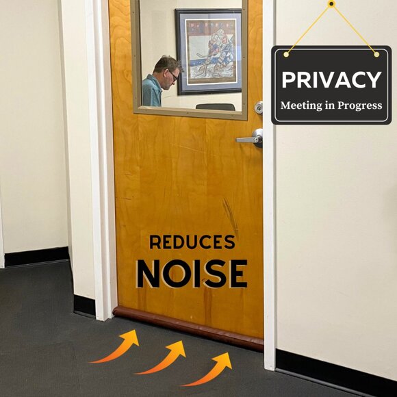 Door Draft Stopper Set of 4 Jumbo Double Door Noise Blocker - Picture 4 of 10